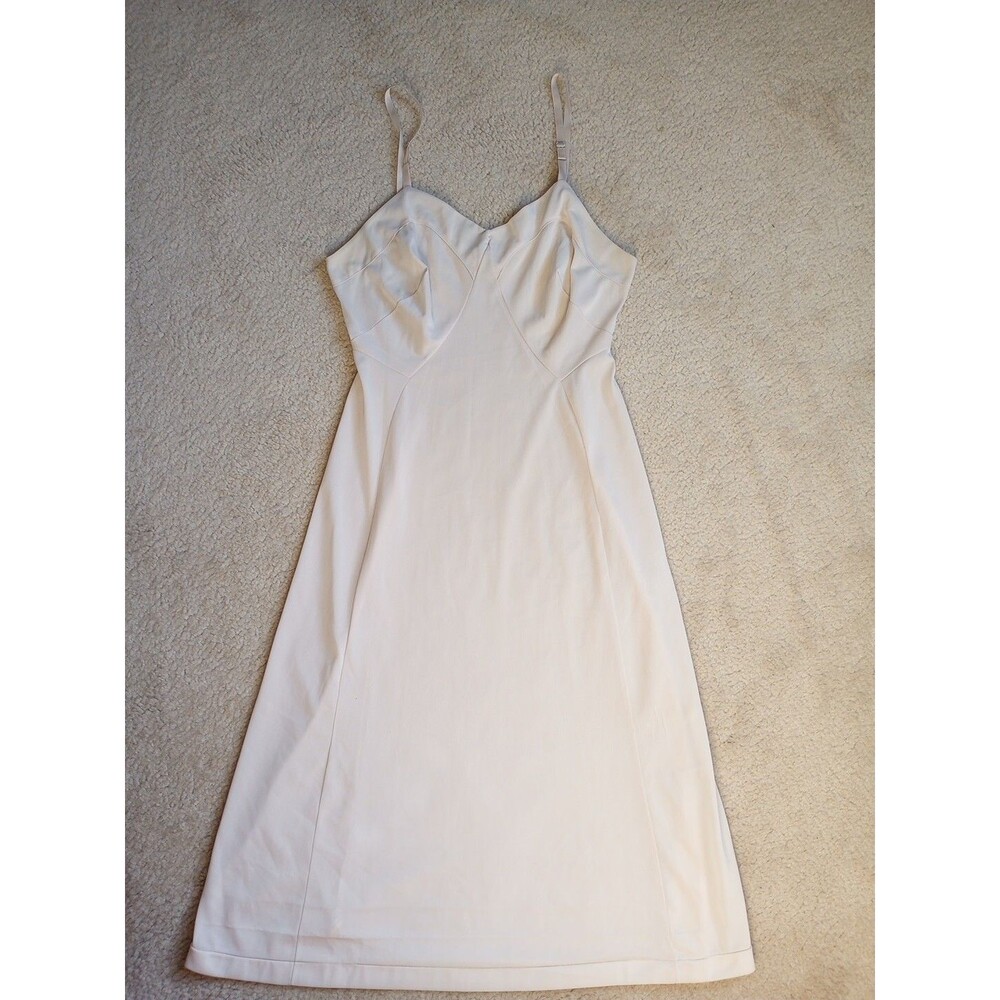 VAN RAALTE FULL SLIP Off White Womens Sz 32A Opaquelon USA MADE 7962 Nylon